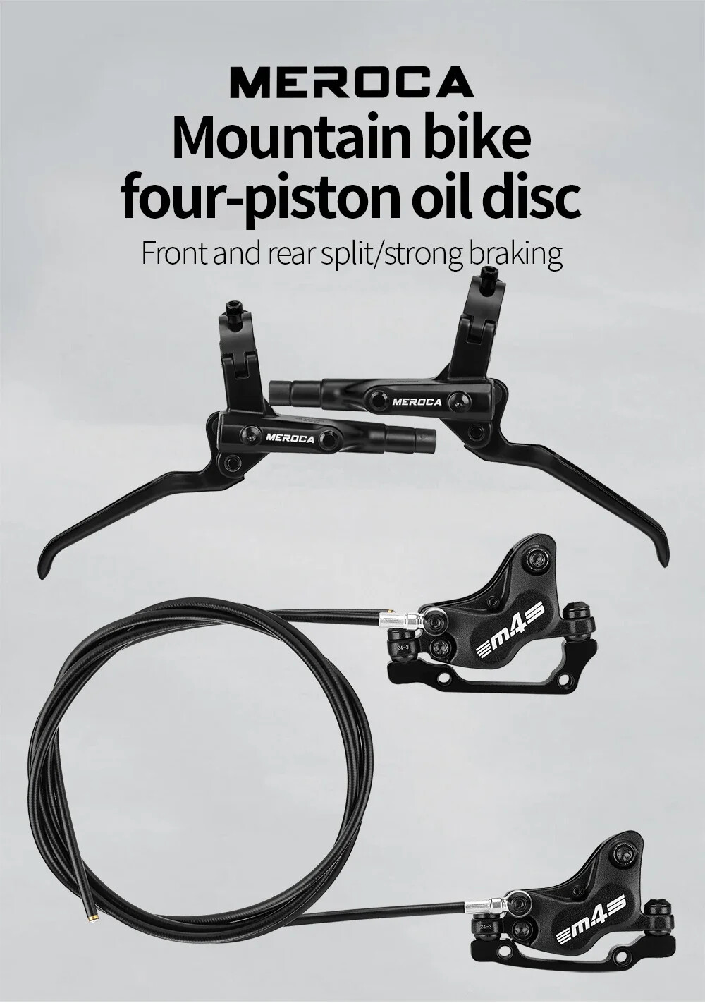 MTB 4-Piston Split Type Bilateral Hydraulic Brake Front 850mm Rear 1600mm Length