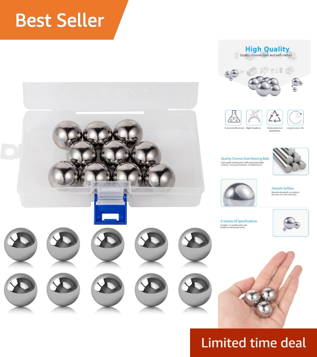 High Hardness 3/4 Inch Chrome Steel Balls for Bicycles and Machinery – 10 Pack