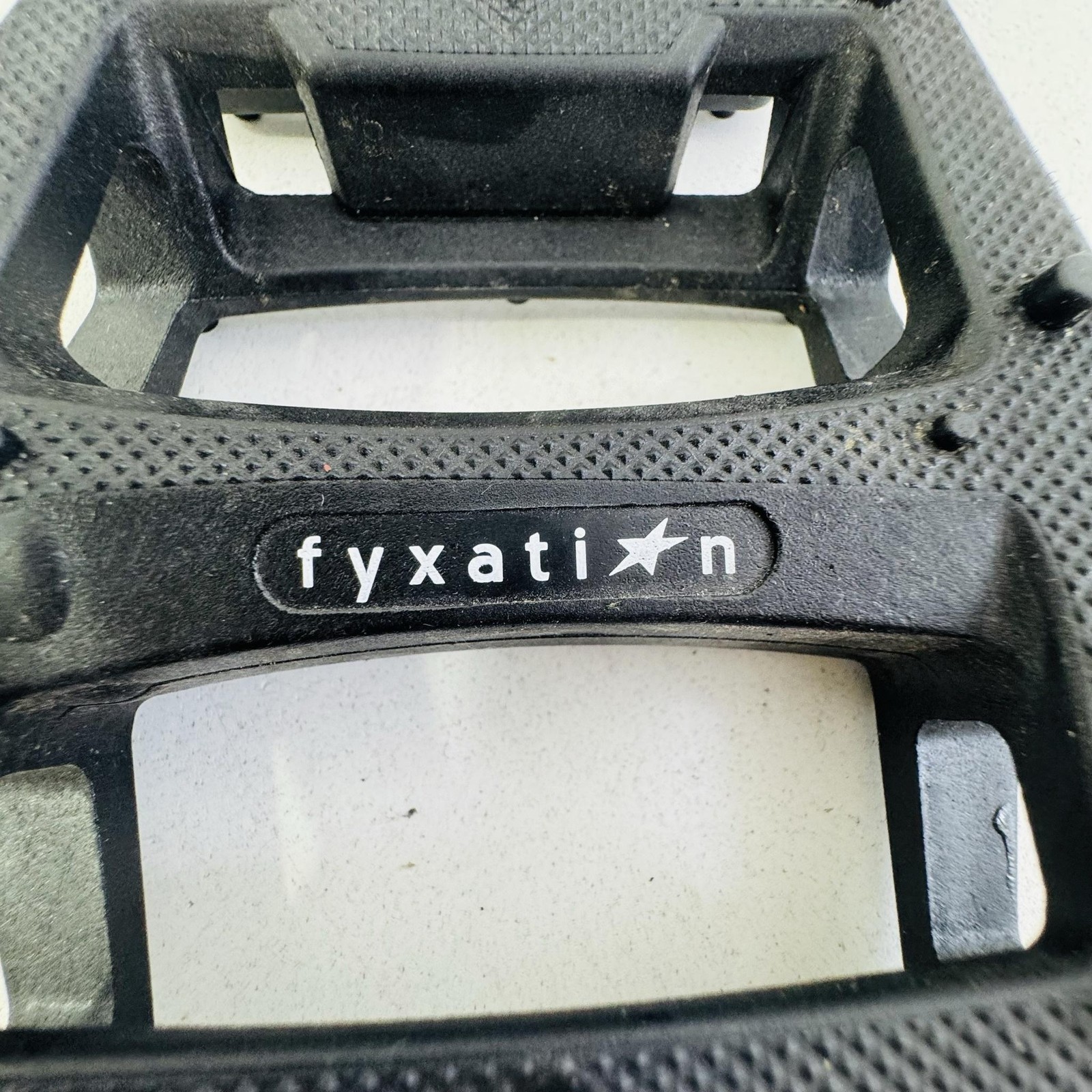 Vintage Fyxation Platform Bike Pedals 9/16″ Pair Black Plastic MTB BMX A56