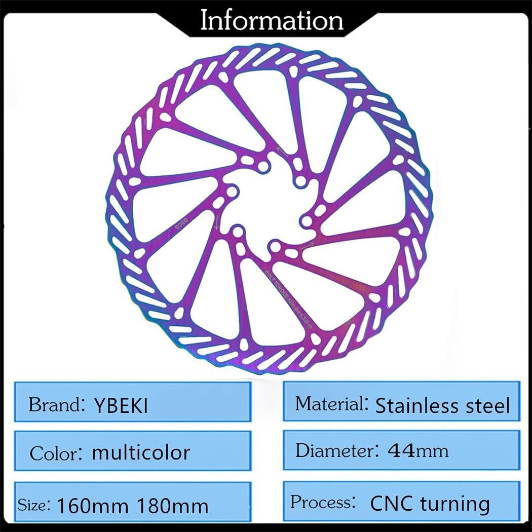 2-Pack CNC-Machined Bike Disc Brake Rotor Set | 160/180mm 6-Hole Stainless St…
