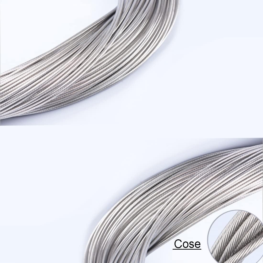 10 Pcs Stainless Steel Shifter Cable, Bike Derailleur Cable 2M Length Replaceabl