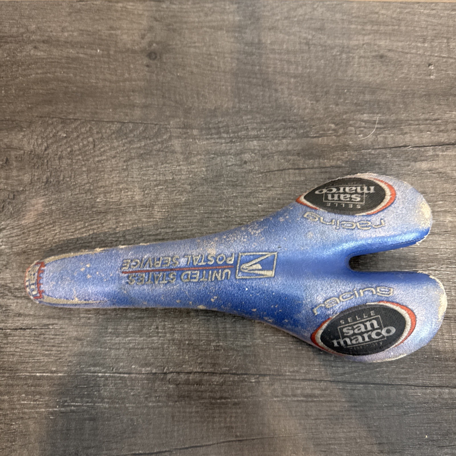 Vintage Selle San Marco Era Racing USPS Postal Service Saddle Blue As-Is⁠