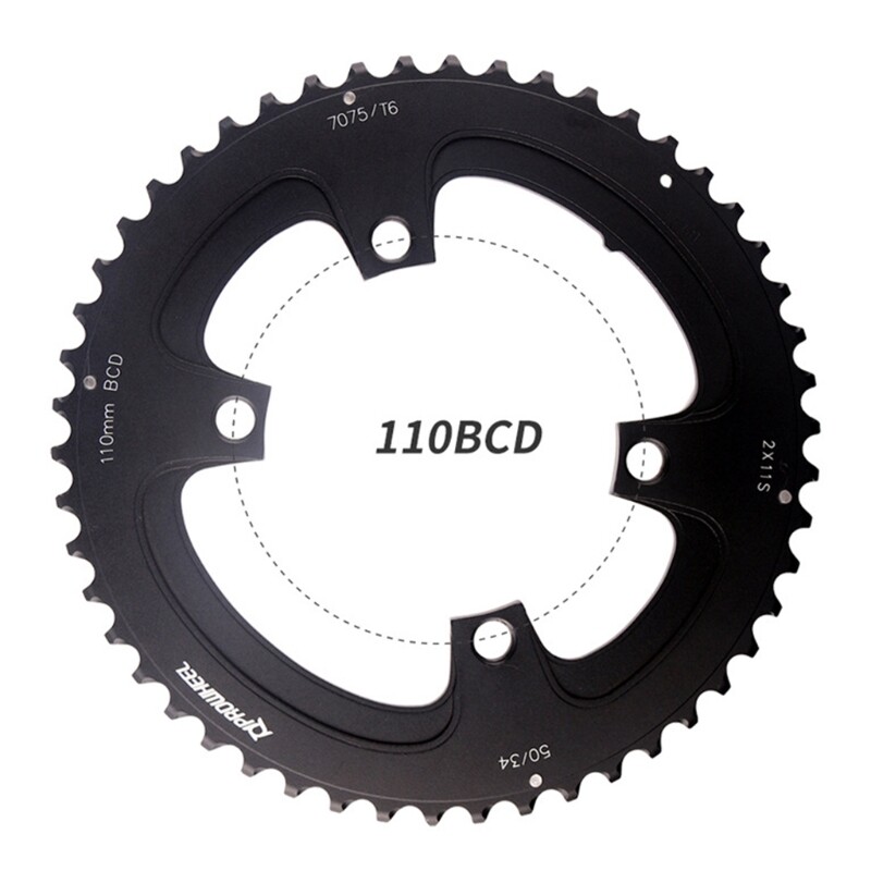110BCD 130BCD Steel / Aluminum Alloy Wheel, 34T / 39 / 50T / 53T Bike Crankset
