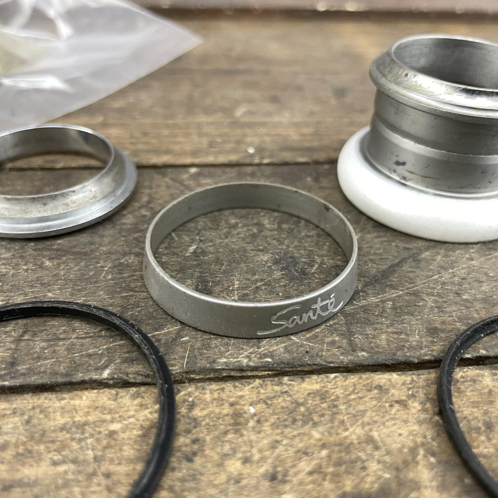 Vintage Shimano Sante 1 inch Threaded Headset PARTS Cover Trim Spacer Cups White