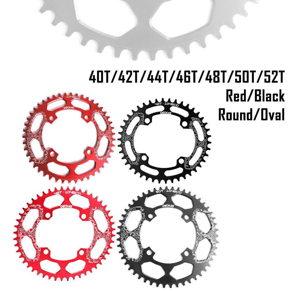 DECKAS MTB 40T-52T Narrow Wide Round Oval Chainring Chain Ring BCD104mm Bike