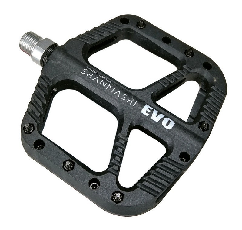 Nylon fiber Road MTB Mountain Bike Bicycle Pedal 3 Bearing Flat Pedals Black