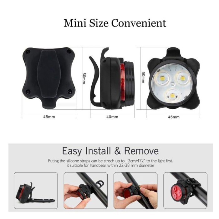 USB charging Headlight Front Light Led Lamp Horn for Bicycle E-Bike Electric
