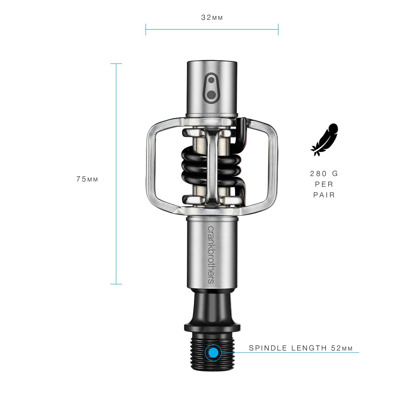 Crankbrothers Eggbeater MTB Clip-in Pedals – Minimal, Lightweight XC/Gravel P…