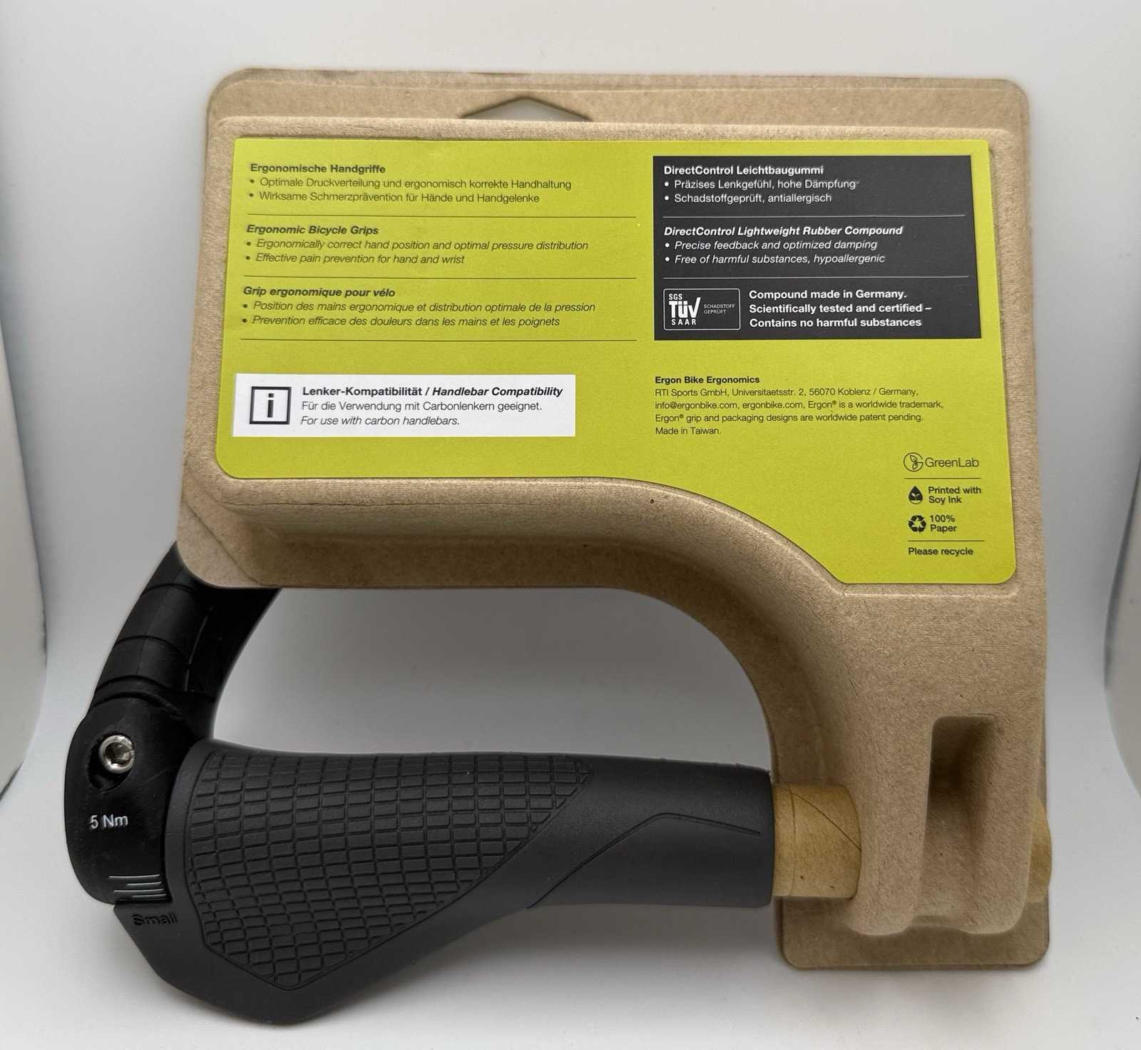 New Ergon GS2-S Grips – Black, Lock-On, Small