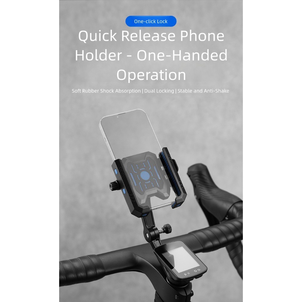 Silicone Phone Holder for Motorcycle Handlebar Mount Fits Most Phone Sizes