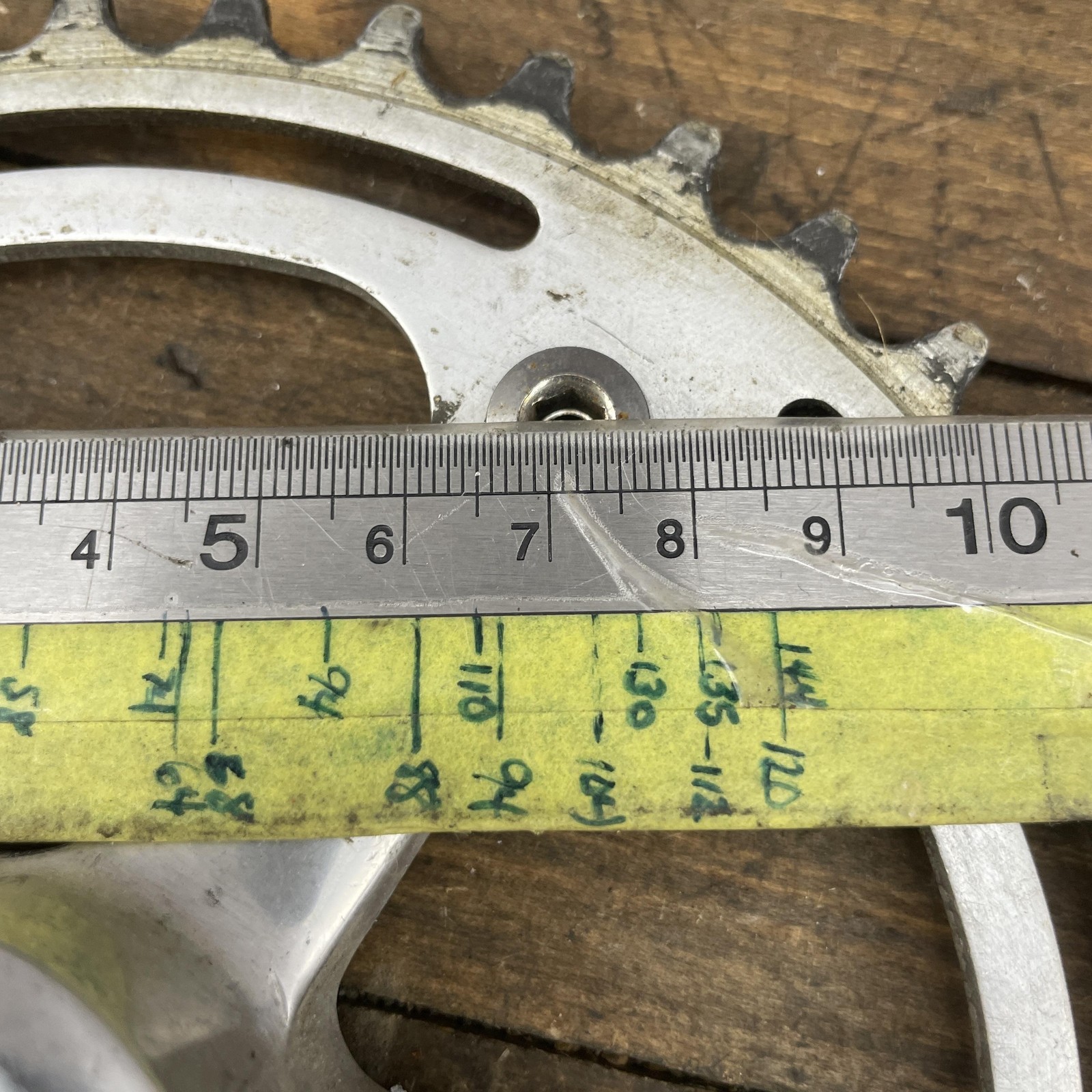 Vintage Nervar Crankset 170 mm Single Chainring 9/16 Alloy BMX Road Bike Silver