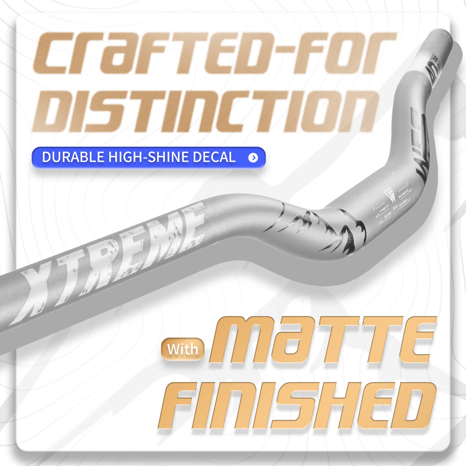 WFS Xtreme 31.8 x 800mm Handlebar 40mm Rise, Silver