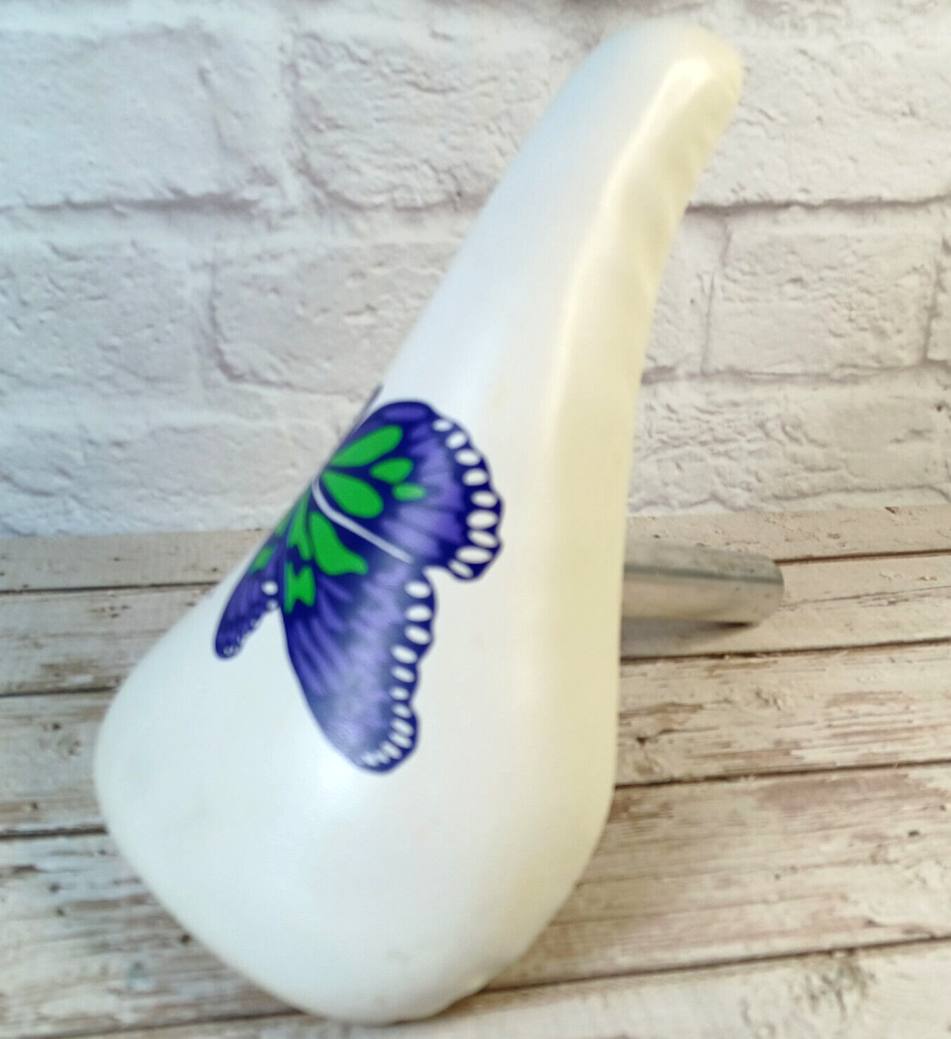Butterfly Bicycle Seat Unique Purple Green White 9.5″ Cycling Gear