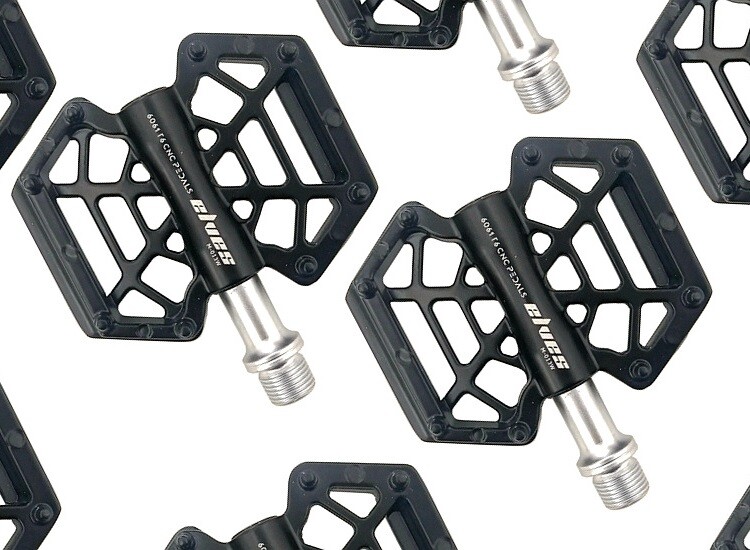 Magnesium Road MTB Mountain Bike XC Bicycle Pedal Flat Cycling Pedals Black