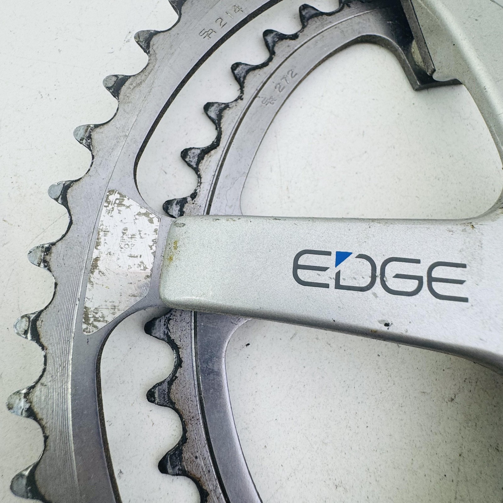 Vintage SR EDGE Double Crankset Road Bike170mm 52/42T Silver Japan A22
