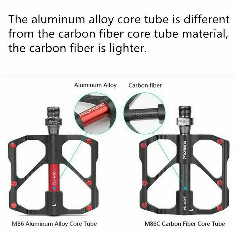 PROMEND Ultralight Carbon Titanium Bicycle Pedal MTB Road Bike Pedal 3 Bearings