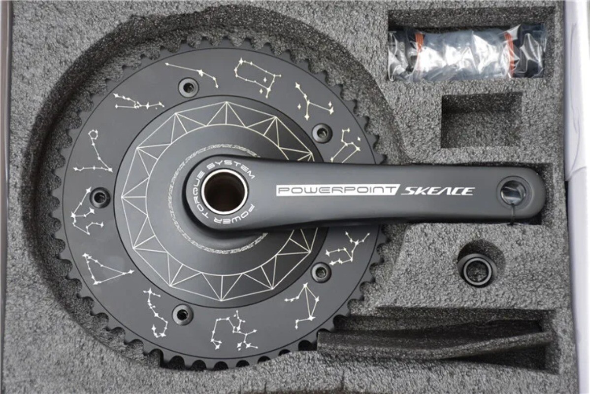 49T Track Bicycle Hollowtech Crankset Single Fixed Gear Chainwheel 165mm 144BCD