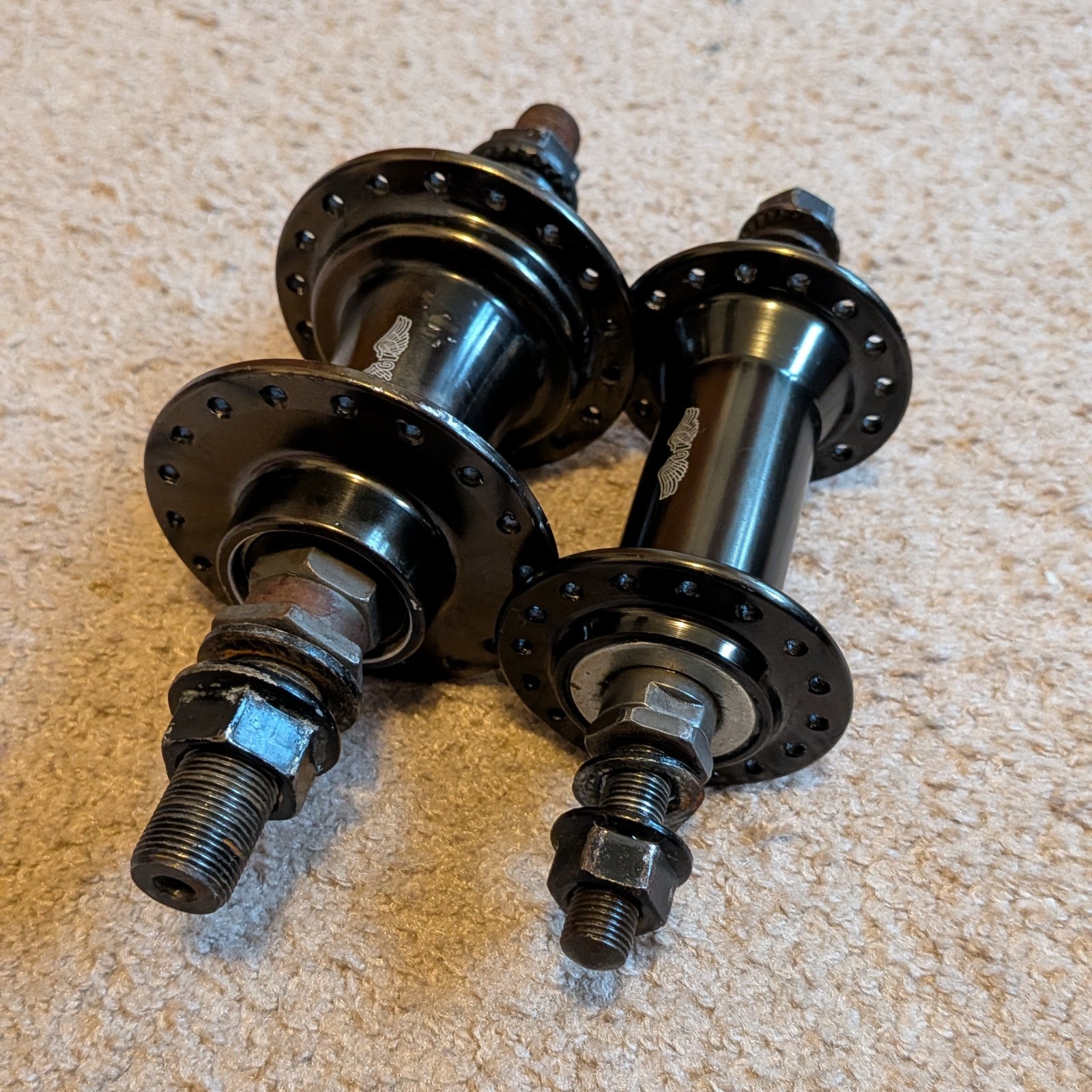 36H GT Aluminum 9T Ratchet Bike Hub Set 14mm Rear 3/8 Front
