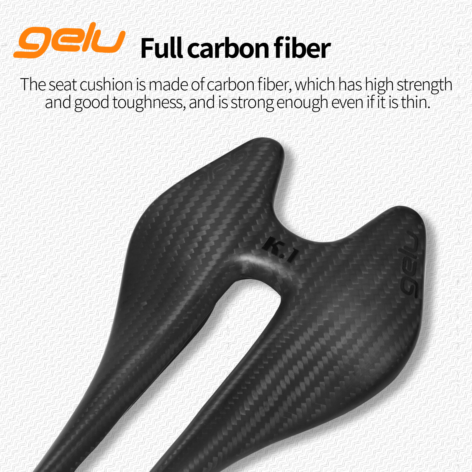 gelu Full Carbon Road Bike Saddle Bicycle Racing Seats ULTRALIGHT 54g/1.9oz