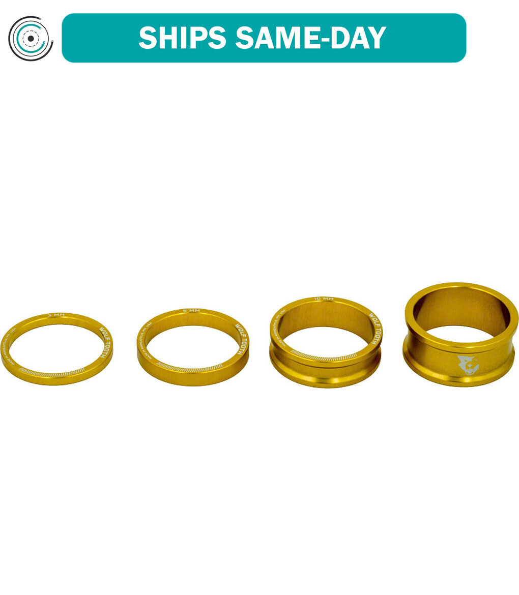 Wolf Tooth Headset Spacer Kit 3, 5, 10, 15mm, Gold