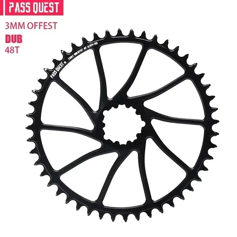 3mm Offset Chainring 40-54T Narrow Wide Teeth Bike Chainwheel 9/10/11/12 Speed