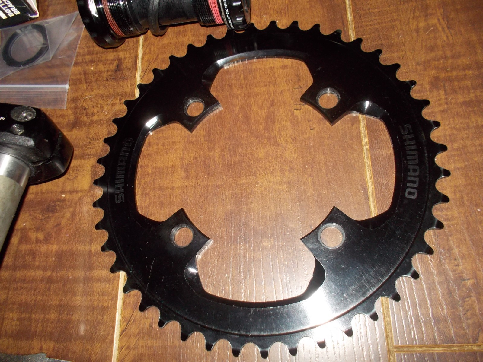PROMAX HF-2 Hollow complete crankset 177.5 w New bb & 44t DXR black chainring