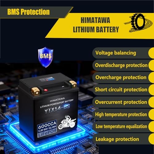 YTX14-BS Lithium Battery,12V 600CCA 8Ah,High Performance for