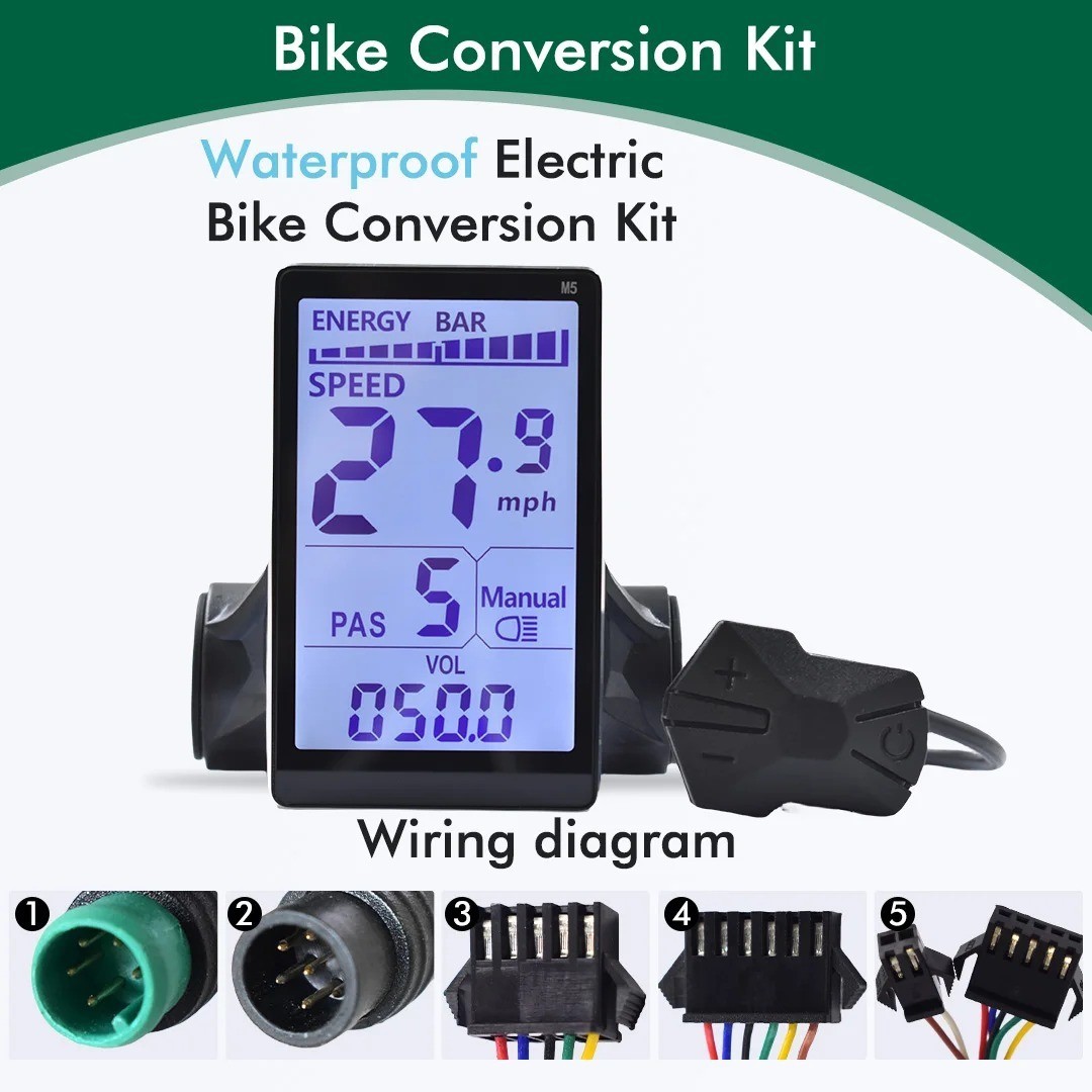 UART2 M5 24V 36V 48V Electric Bicycle Colorful Display E Scooter LCD Panel With