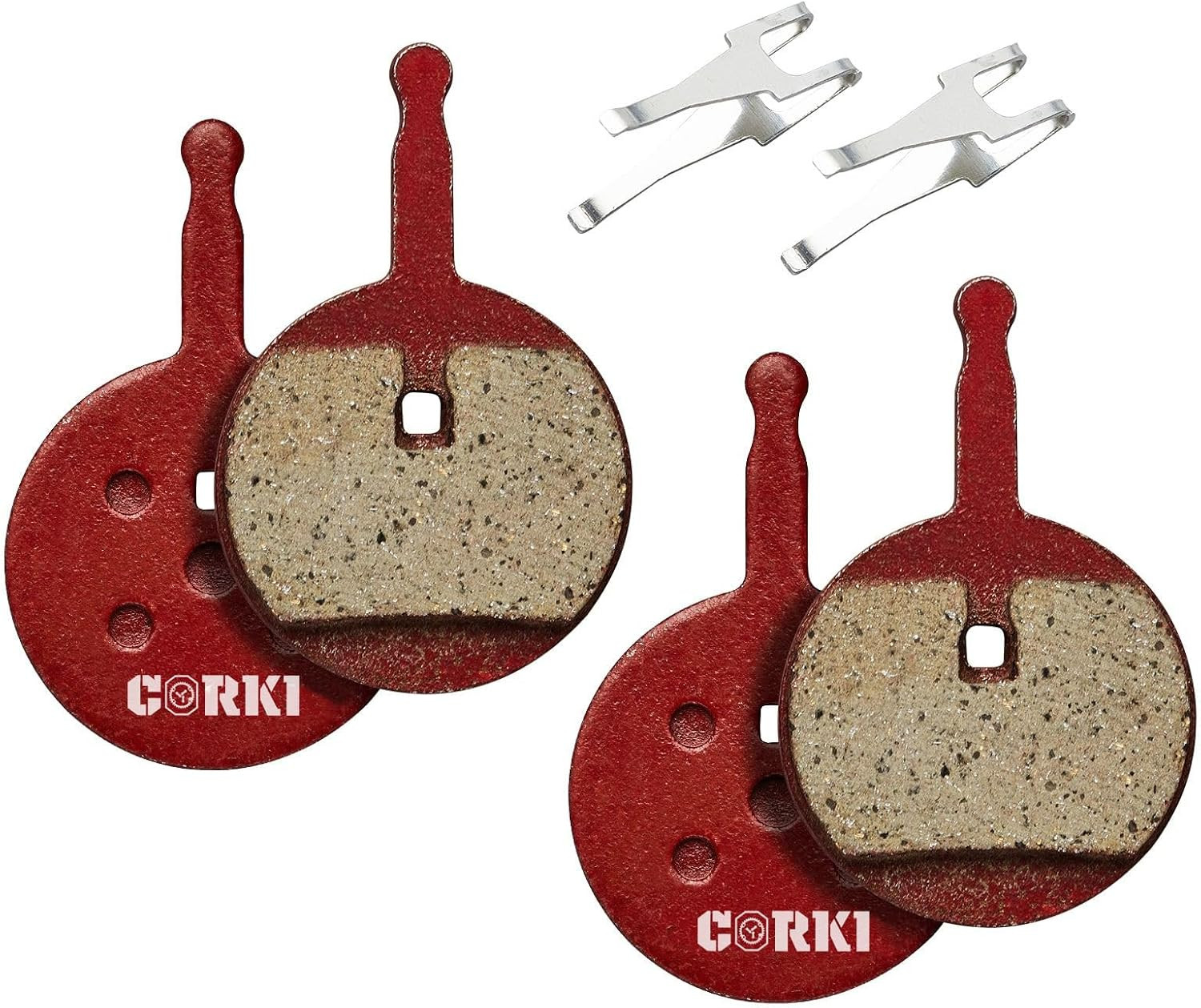 2 Pairs Bicycle Disc Brake Pads for Avid Mechanical BB5 (Resin,Semi-Metallic,Sin