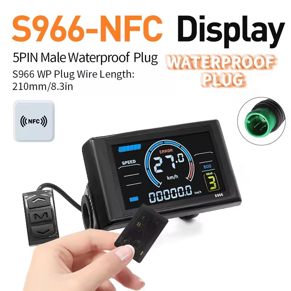 E-Bike Riding Display/Controller 36V/48V 15A 22A Motor 250W 350W 500W 3 9 Pin