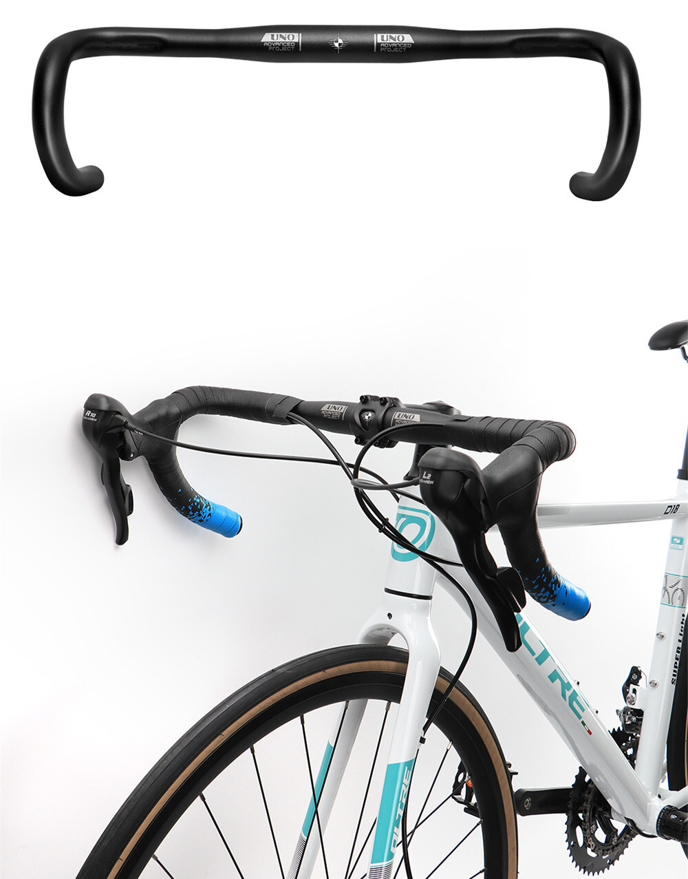 Ultralihgt Aluminum Handlebar External Cable Road Bike Drop Bar 31.8*380-440mm