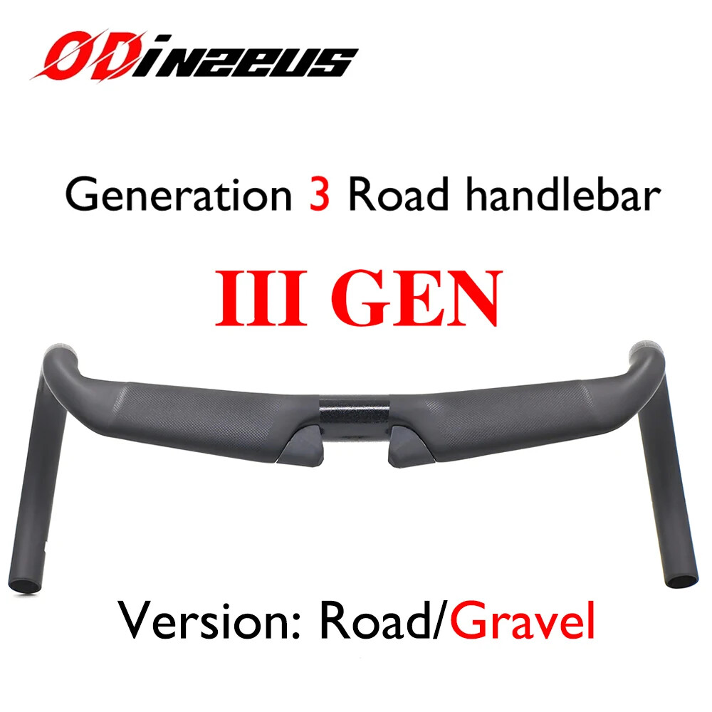 31.8*380 400 420 440mm T1000 Carbon Fiber Gravel Road Bike Handlebar with Stem