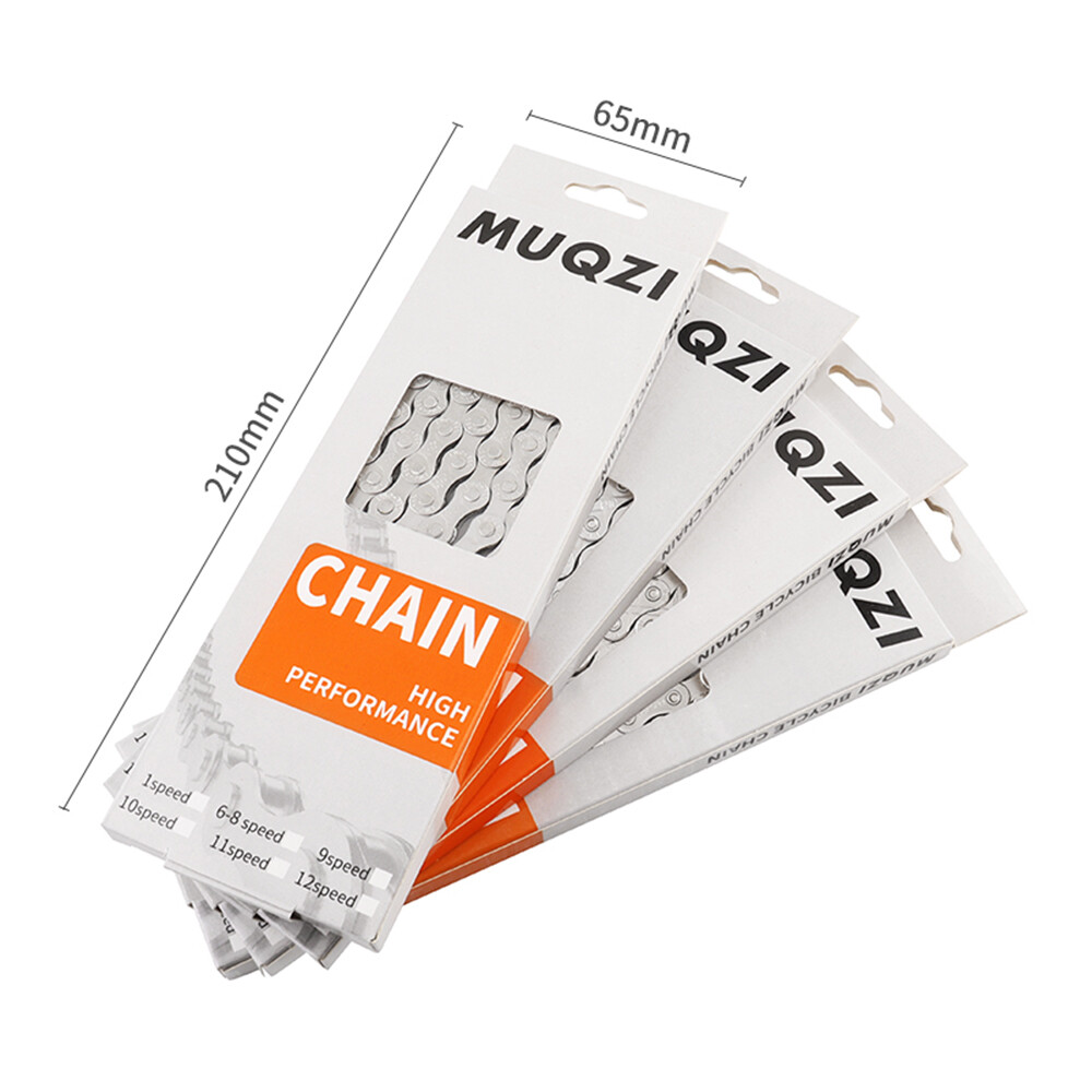 MUQZI 6/7/8/9/10/11/12 Speed Silver Steel MTB Road Bicycle Chain Shifter Chain