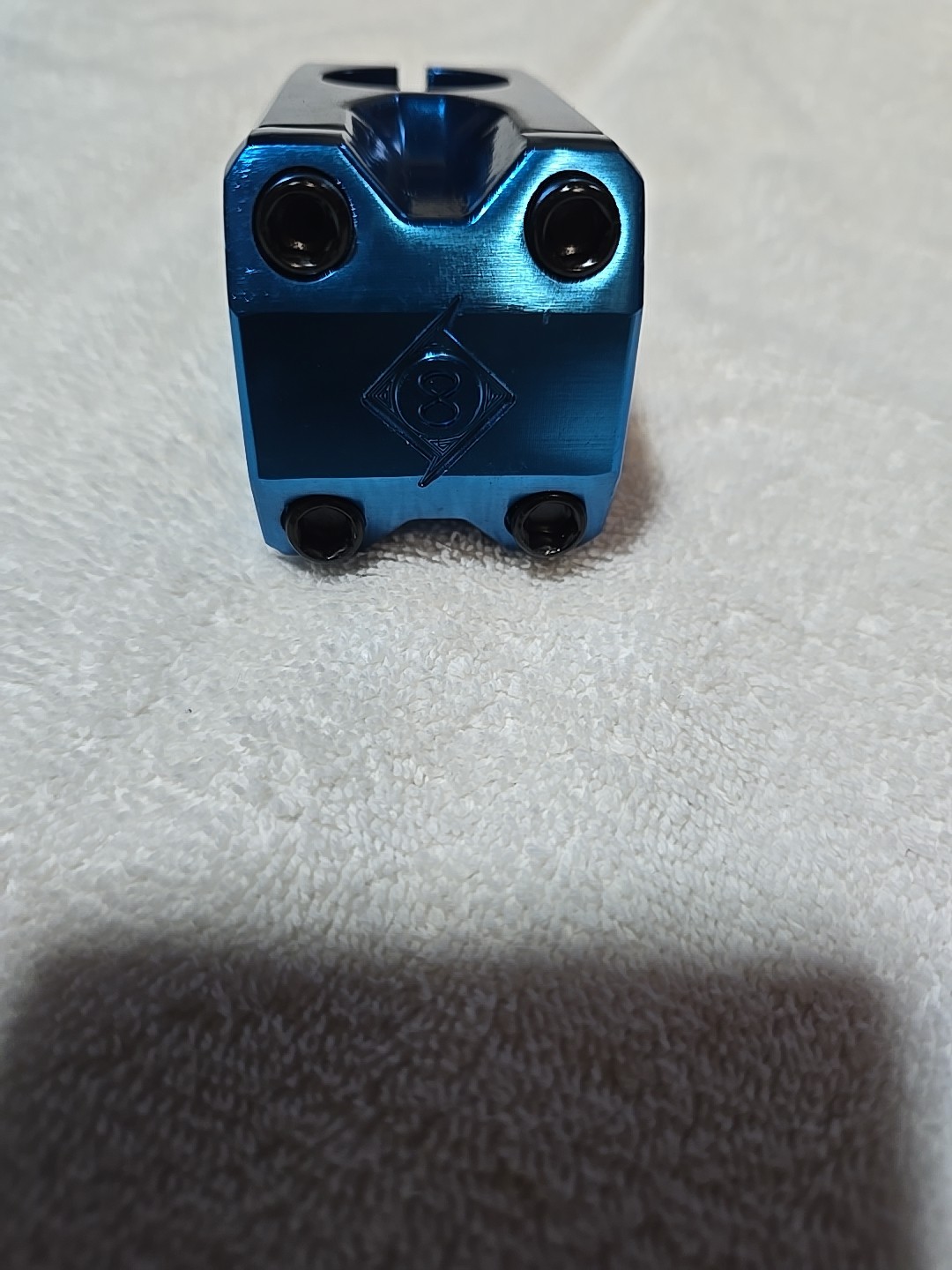Origin8 Fix8 Stem Threadless Clamp 25.4mm Length 50mm 0 Deg Blue Aluminum BMX