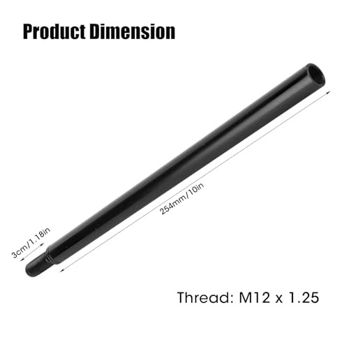 10in Shift Knob Extender, M12 x 1.25 Manual Transmission Shifter Lever