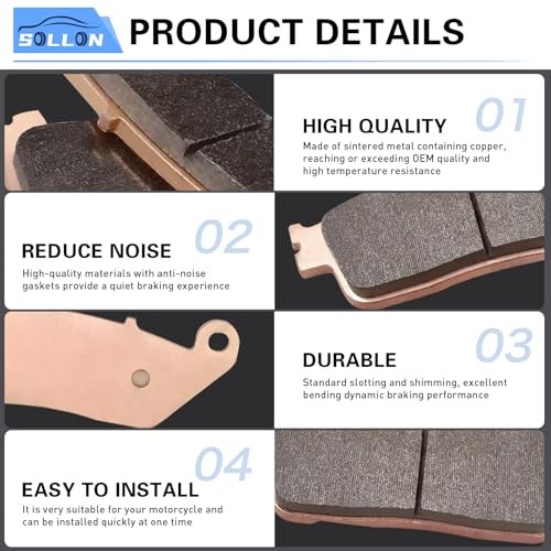 Front Brake Pads Replacement for VLX 600 VT600C Shadow, VF750C Magna, VT750C