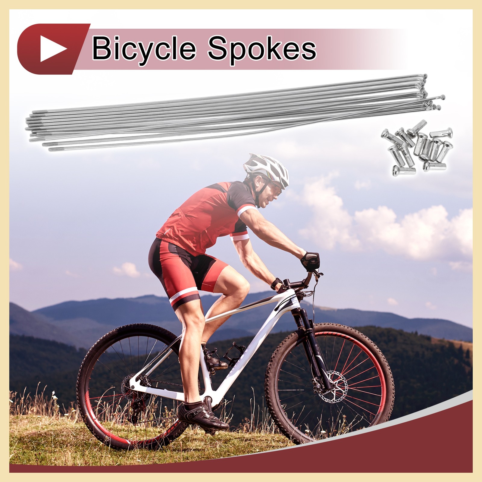 12Set 14G Bicycle Spokes 275mm Bike Wheel Spokes 304 Stainless Steel