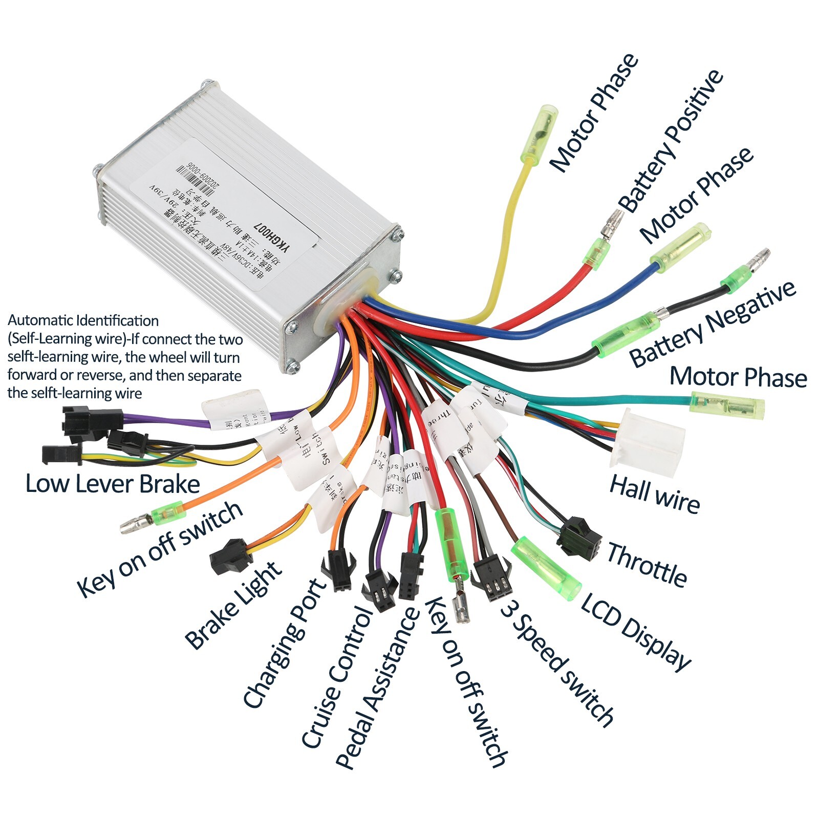36V/48V 350W DC Electric Bicycle E-bike Scooter Brushless Motor Speed Controller