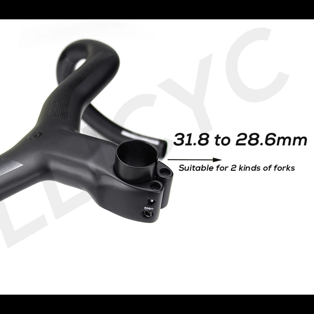 Carbon Handlebar Internal Routing Road Bicycle Integrated Drop Bar with Mount
