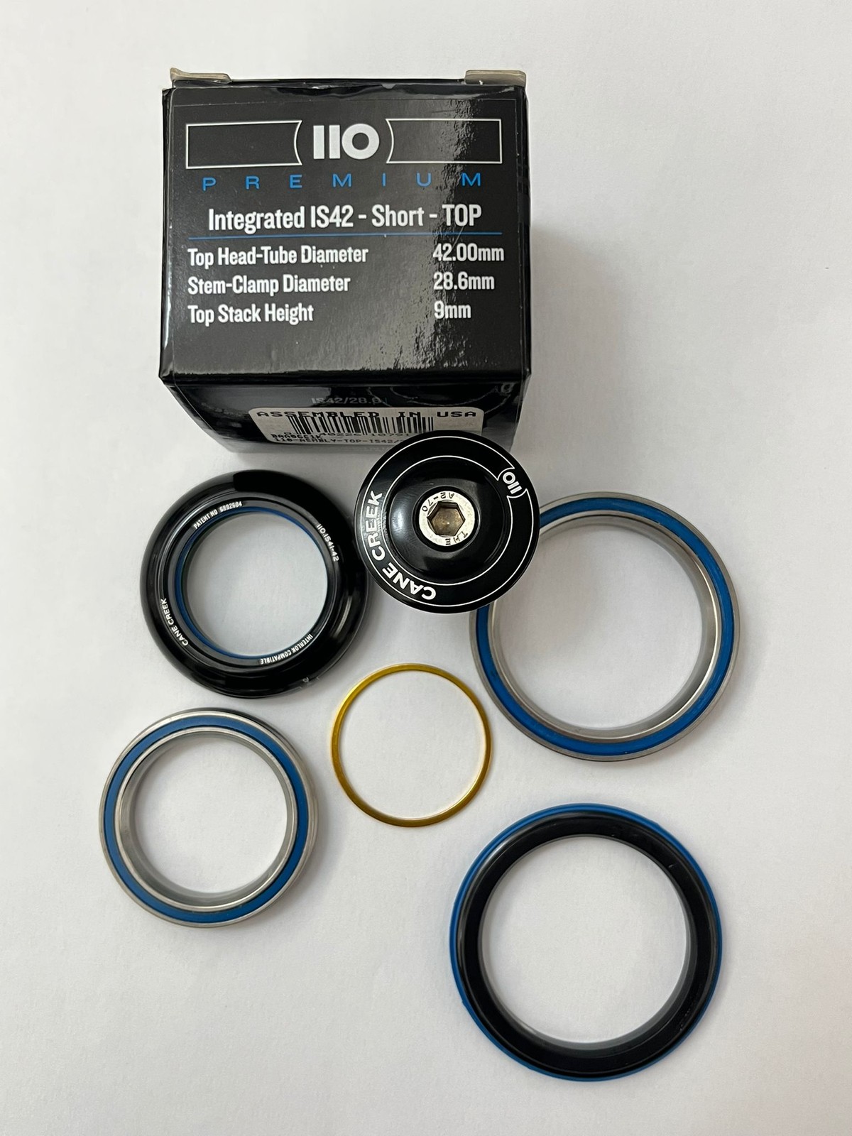 Cane Creek 110 Integrated IS42/28 52/40 Headset 28.6mm 9/1mm CAA0143