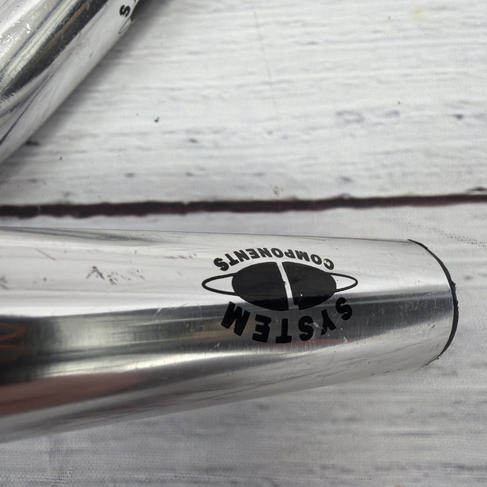 System 1 Components Handlebar Extension Bar Ends Chrome Silver MTB Bicycle Pair