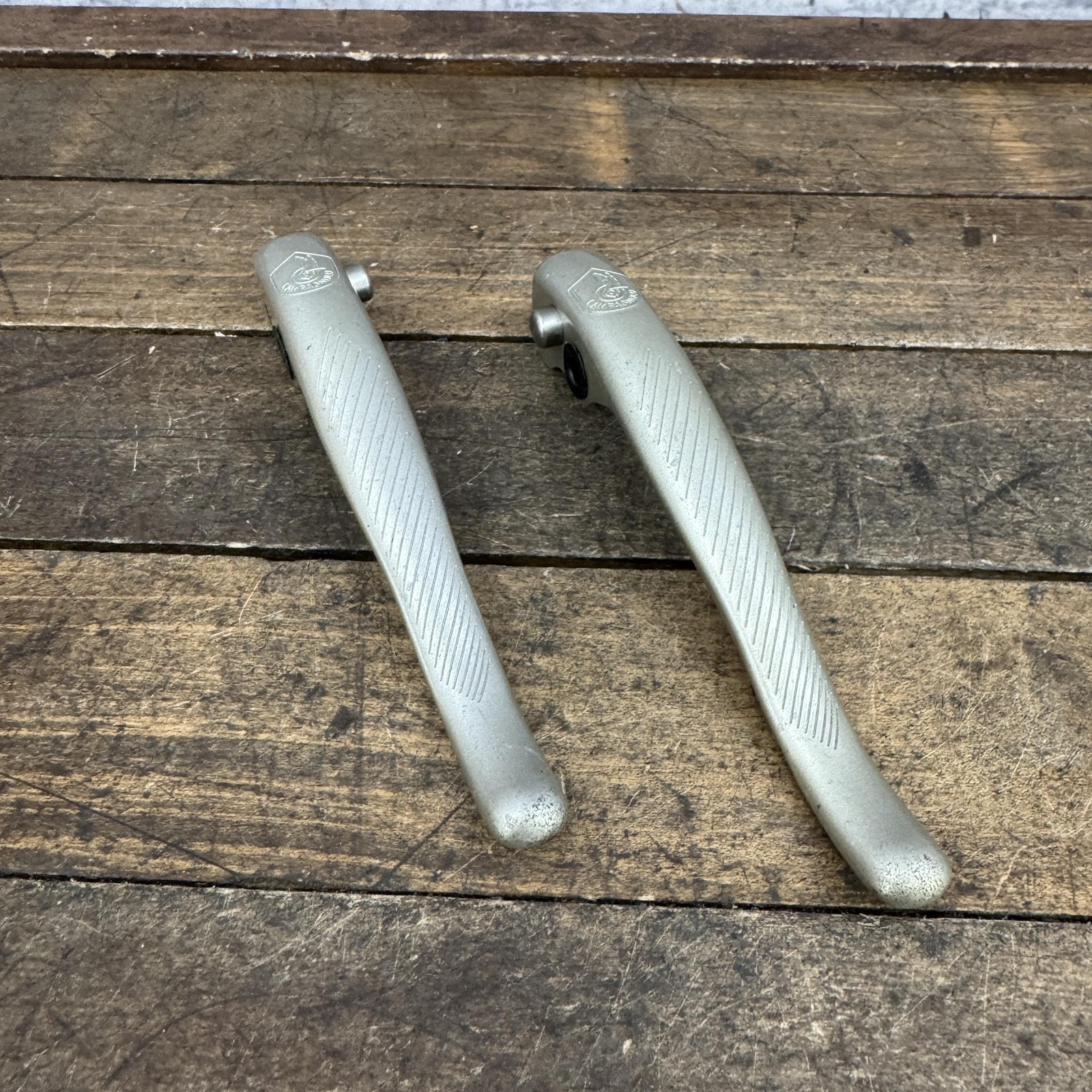 Vintage Campagnolo Prototype Brake Lever Blades Shield Pair Drop Bar Road Parts