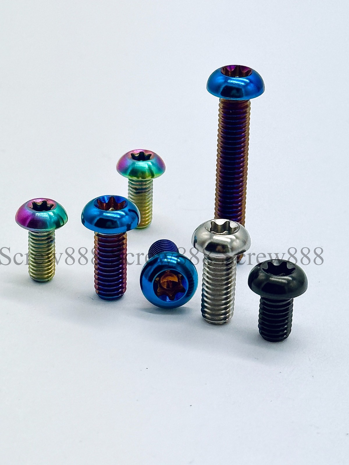 12Pcs Titanium Ti M5x10mm Mountain Cycling Bike Disc Rotor Bolt Torx T25 Gold
