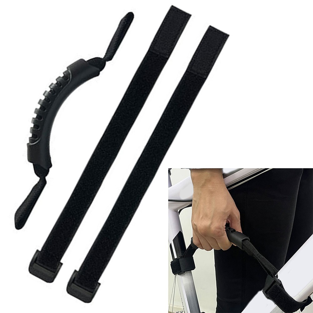 Flexible Bicycle Carry Handle for Quick and Secure Attachment to Any Frame