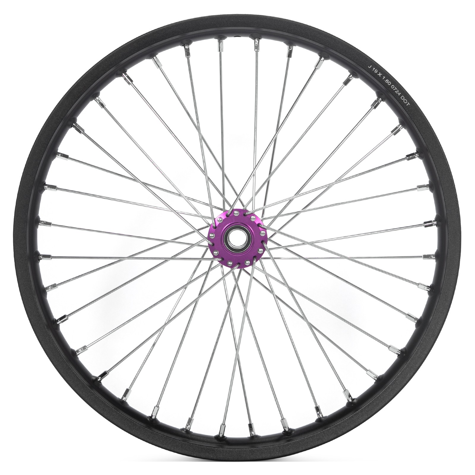 TARAZON 19×1.6 Spoke Front Wheel Rim Purple Hub For Sur Ron X Light Bee X LBX