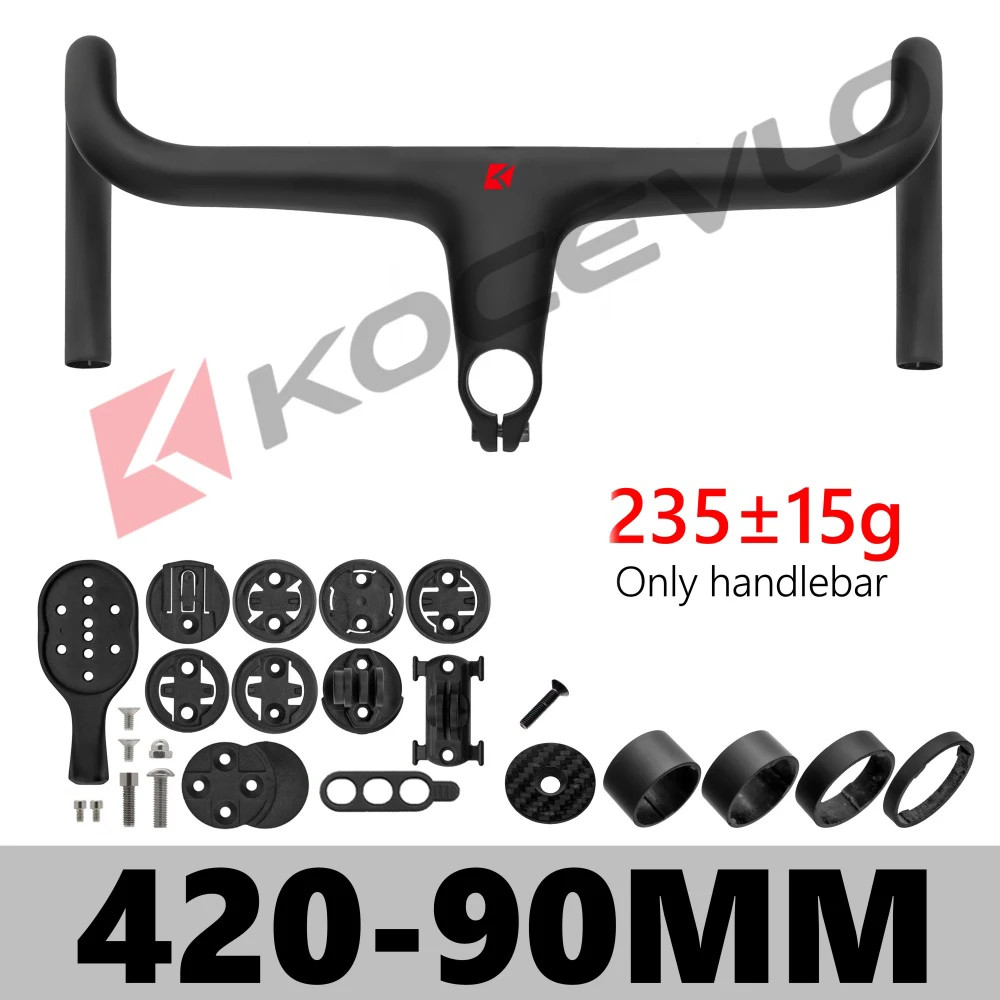 Road Bicycle Ultralight Carbon Stem Integrated Handlebar for 28.6mm with Spacers