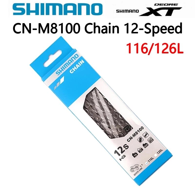 SHIMANO 12 Speed Bicycle Chain DEOER XT CN-M8100 Road MTB Bike Chain 126 Links