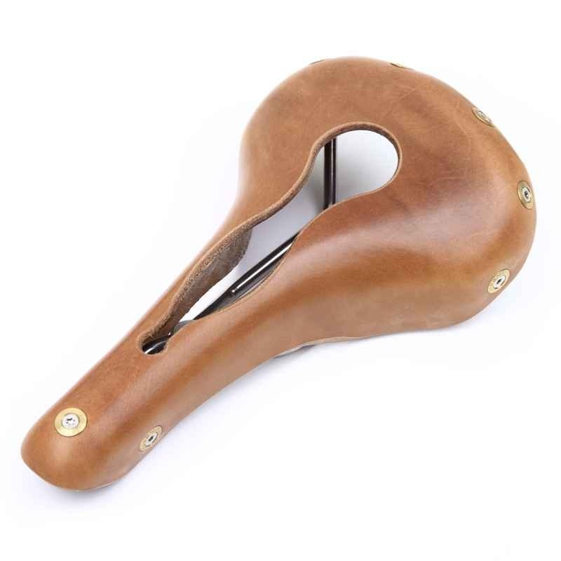 Gilles Berthoud aspin open leather saddle (natural)