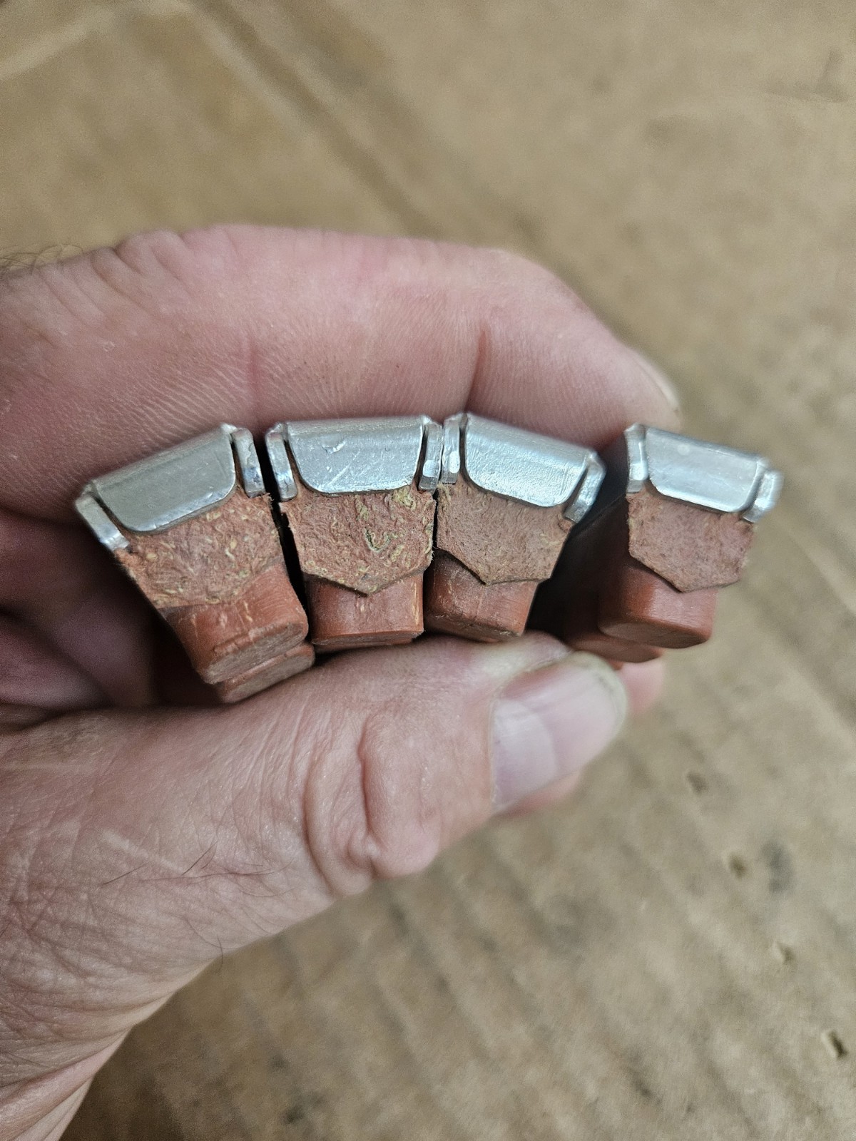Vintage NOS Weinmann Brake Pads, red rubber, w/ bolts nuts & washers, set of 4