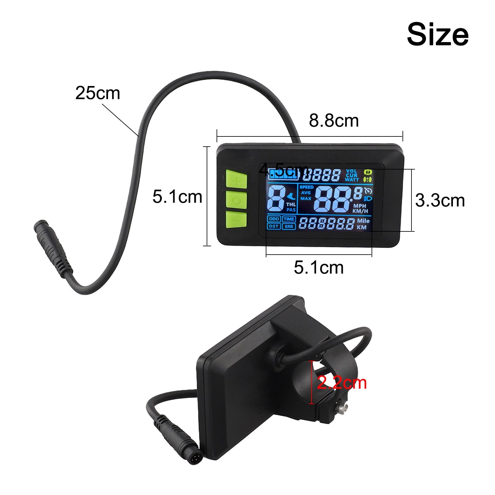 USB Enabled Intelligent LCD Display for Electric Bike Speed Monitoring